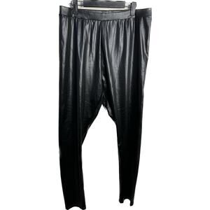 Jessica Simpson Shiny Black Leggings Size XL